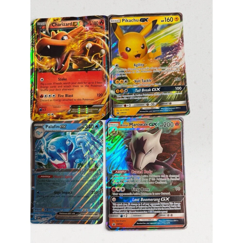 Lot of 9 Pokémon JUMBO OVERSIZED Promo Cards - Charizard, Pikachu, Snorlax EX GX